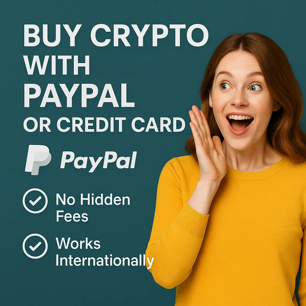 Buy Crypto Pay with Your Credit Card or Your Paypal Instant Delivery
