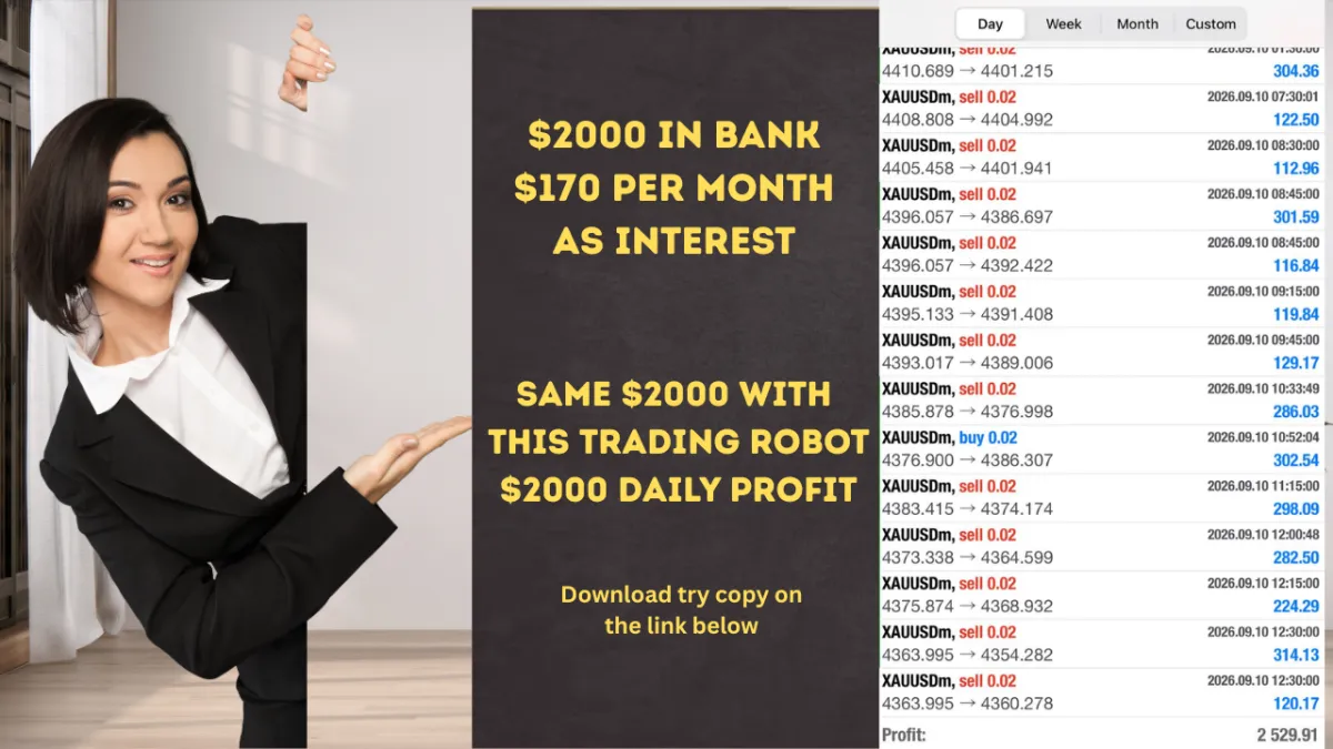 I will develop a custom MT4 MT5 forex trading robot or EA That will Make $800 Daily
