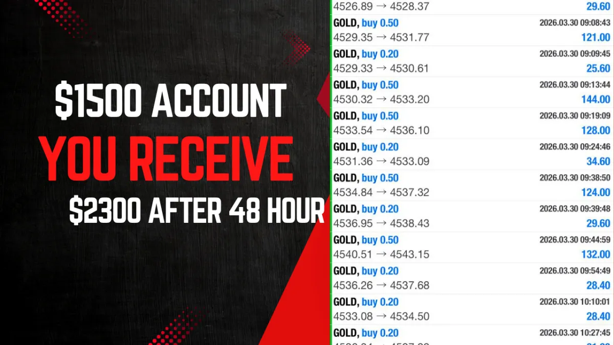 With Your $1500 Account, You Receive $2300 After 24 Hours